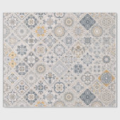 Traditioneller portugiesischer und spanischer Boho Geschenkpapier (Flach)