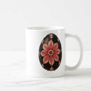 Traditioneller Pysanka-Aufkleber mit Blumenmotiv  Kaffeetasse