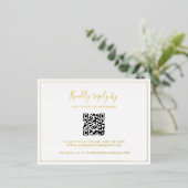 Traditioneller QR-Code Elegant Wedding Foil SVP-Ka Folie Einladungspostkarte (Stehend vorne)