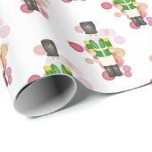 Traditioneller Red & Green Christmas Nutcracker Geschenkpapier (Rolleneckpunkt)