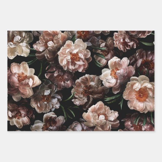 Traditioneller Rembrandt-Styled Floral Geschenkpapier Set (Vorderseite 3)