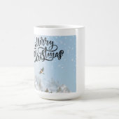 Traditioneller rustikaler Pinguin Winter Frohe Wei Kaffeetasse (Mittel)