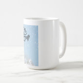 Traditioneller rustikaler Pinguin Winter Frohe Wei Kaffeetasse (VorderseiteRechts)