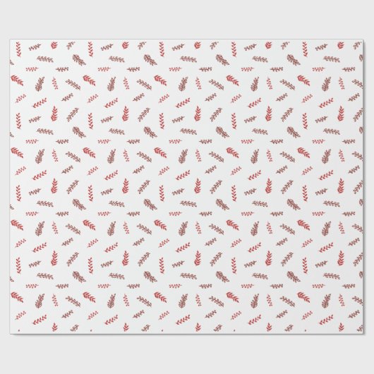 Traditioneller Rustikaler Winterwald Weihnachten Geschenkpapier (Flach)