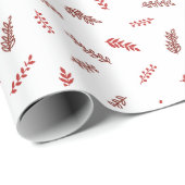 Traditioneller Rustikaler Winterwald Weihnachten Geschenkpapier (Rolleneckpunkt)