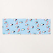 Traditioneller Schneemann mit frohen Weihnachten a Yogamatte (Vorderseite (Horizontal))