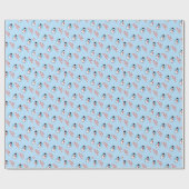 Traditioneller Schneemann Weihnachten auf LICHT BL Geschenkpapier (Flach)