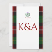 Traditioneller schottischer Tartan Border and This Einladung (Rückseite)