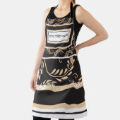 Traditioneller Schwarz/Taupe Shabbos Moderner Weiz Schürze (InSitu)