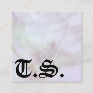 Traditioneller Schwarzer Brief Quadratische Visitenkarte