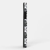 Traditioneller schwarzer Damast Case-Mate iPhone Hülle (Hinten/Rechts)