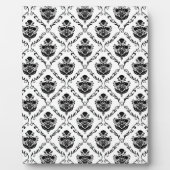 Traditioneller schwarzer Damast Fotoplatte (Vorderseite)