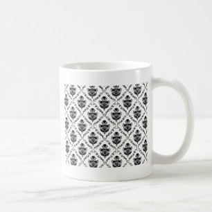 Traditioneller schwarzer Damast Kaffeetasse