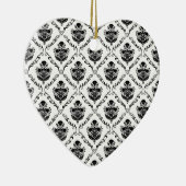 Traditioneller schwarzer Damast Keramikornament (Rechts)