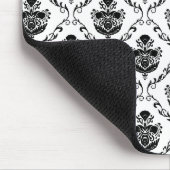Traditioneller schwarzer Damast Mousepad (Ecke)