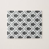 Traditioneller schwarzer Damast Puzzle (Horizontal)