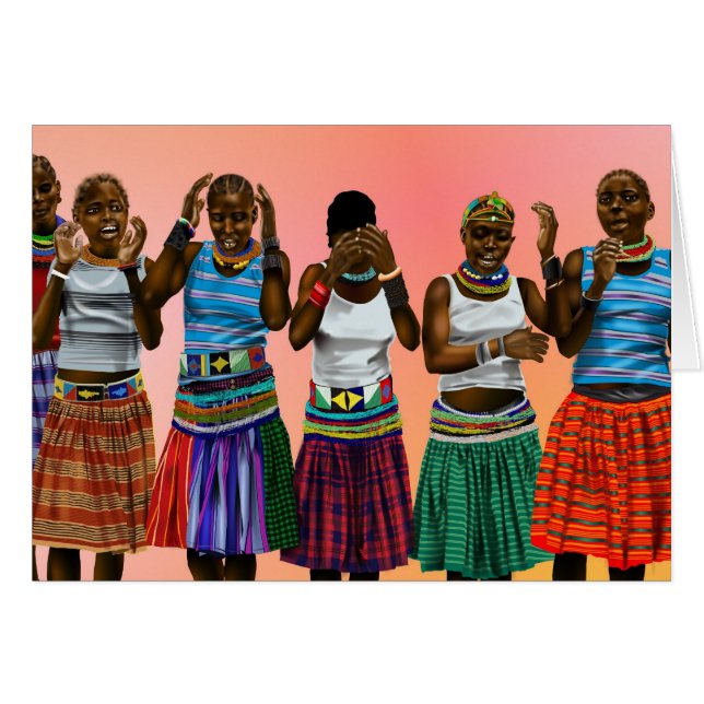 Traditioneller singender Afrikaner (Vorderseite (Horizontal))