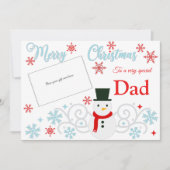 Traditioneller Snowman Weihnachtskartenhalter Karte (Vorderseite)