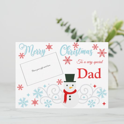 Traditioneller Snowman Weihnachtskartenhalter Karte (Stehend Vorderseite)