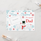 Traditioneller Snowman Weihnachtskartenhalter Karte (Vorderseite/Rückseite Beispiel)