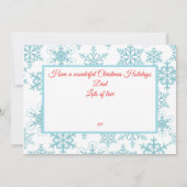 Traditioneller Snowman Weihnachtskartenhalter Karte (Rückseite)