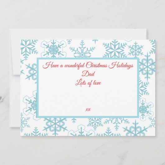 Traditioneller Snowman Weihnachtskartenhalter Karte (Rückseite)