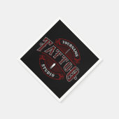 Traditioneller Stil ADD NAME Tattoo Studio Shop Serviette (Ecke)