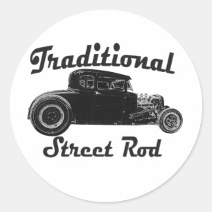 Traditioneller Street Rod Runder Aufkleber