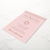 Traditioneller Streifen Bat Mitzvah Star der David Folieneinladung (Gedreht)
