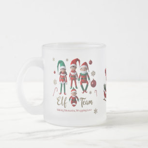 Traditioneller süßer Elf-Team-Frostglas-Kaffeebech Mattglastasse