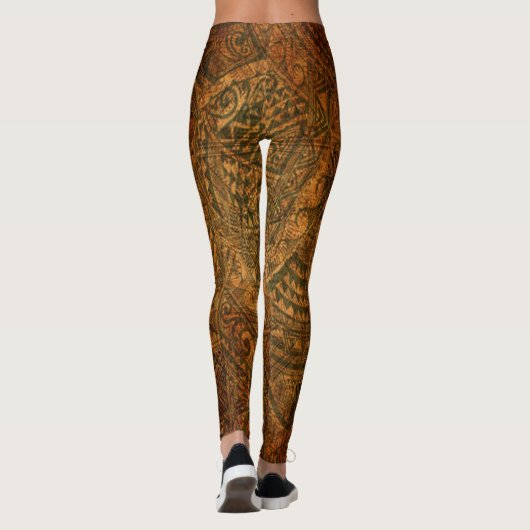 Traditioneller Tahitian Tapa Leggings (Rückseite)