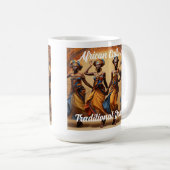 Traditioneller Tanz in der schwarzen Geschichte Af Kaffeetasse (VorderseiteRechts)