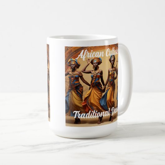 Traditioneller Tanz in der schwarzen Geschichte Af Kaffeetasse (VorderseiteRechts)