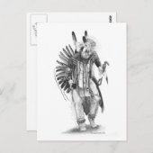 Traditioneller Tänzer Postkarte (Vorne/Hinten)