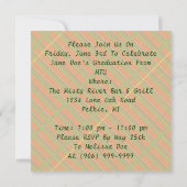 Traditioneller Tartan kariert irgendeine Einladung (Rückseite)