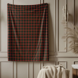Traditioneller Tartan Weihnachtskomfort Fleecedecke