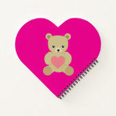 Traditioneller Teddy-Bär mit Herz-Notebook Notizblock (Rückseite)