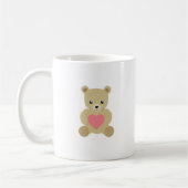 Traditioneller Teddybär mit Herz Kaffeetasse (Links)