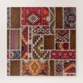 Traditioneller Teppich-Patchwork: Dekorativer Tepp Puzzle (Horizontal)