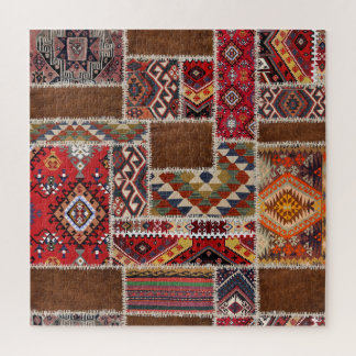 Traditioneller Teppich-Patchwork: Dekorativer Tepp Puzzle