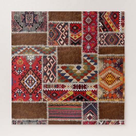 Traditioneller Teppich-Patchwork: Dekorativer Tepp Puzzle (Vertikal)