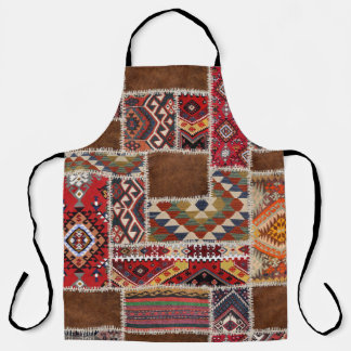 Traditioneller Teppich-Patchwork: Dekorativer Tepp Schürze