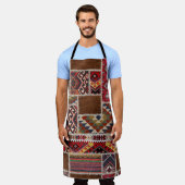 Traditioneller Teppich-Patchwork: Dekorativer Tepp Schürze (Getragen)