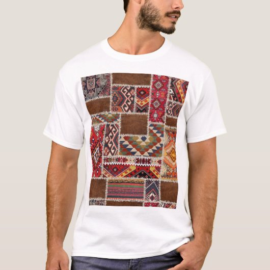 Traditioneller Teppich-Patchwork: Dekorativer Tepp T-Shirt (Vorderseite)