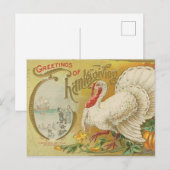Traditioneller Truthahn zu Thanksgiving Postkarte (Vorne/Hinten)