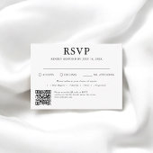Traditioneller und QR-Code für RSVP-Hochzeitsstift Begleitkarte