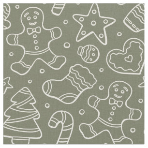 Traditioneller Vintage-Weihnachts-Gingerbread-Mann Stoff