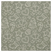 Traditioneller Vintage-Weihnachts-Gingerbread-Mann Stoff (Muster)