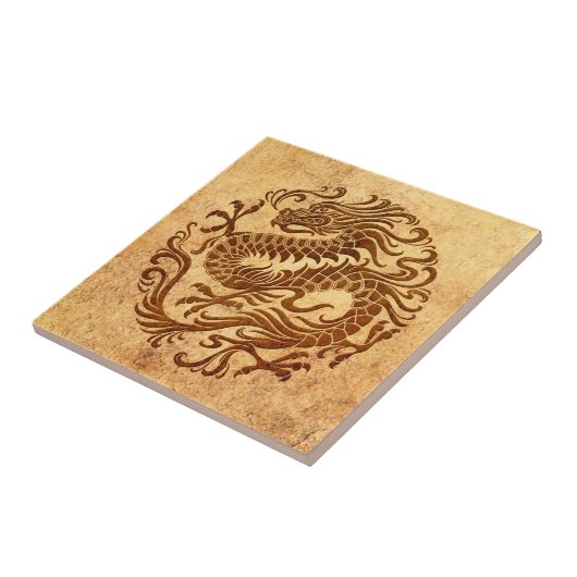 Traditioneller Vintager und abgenutzter Fliese (Seite)