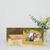 Traditioneller Weihnachten Karierter Familienurlau (Stehend Vorderseite)